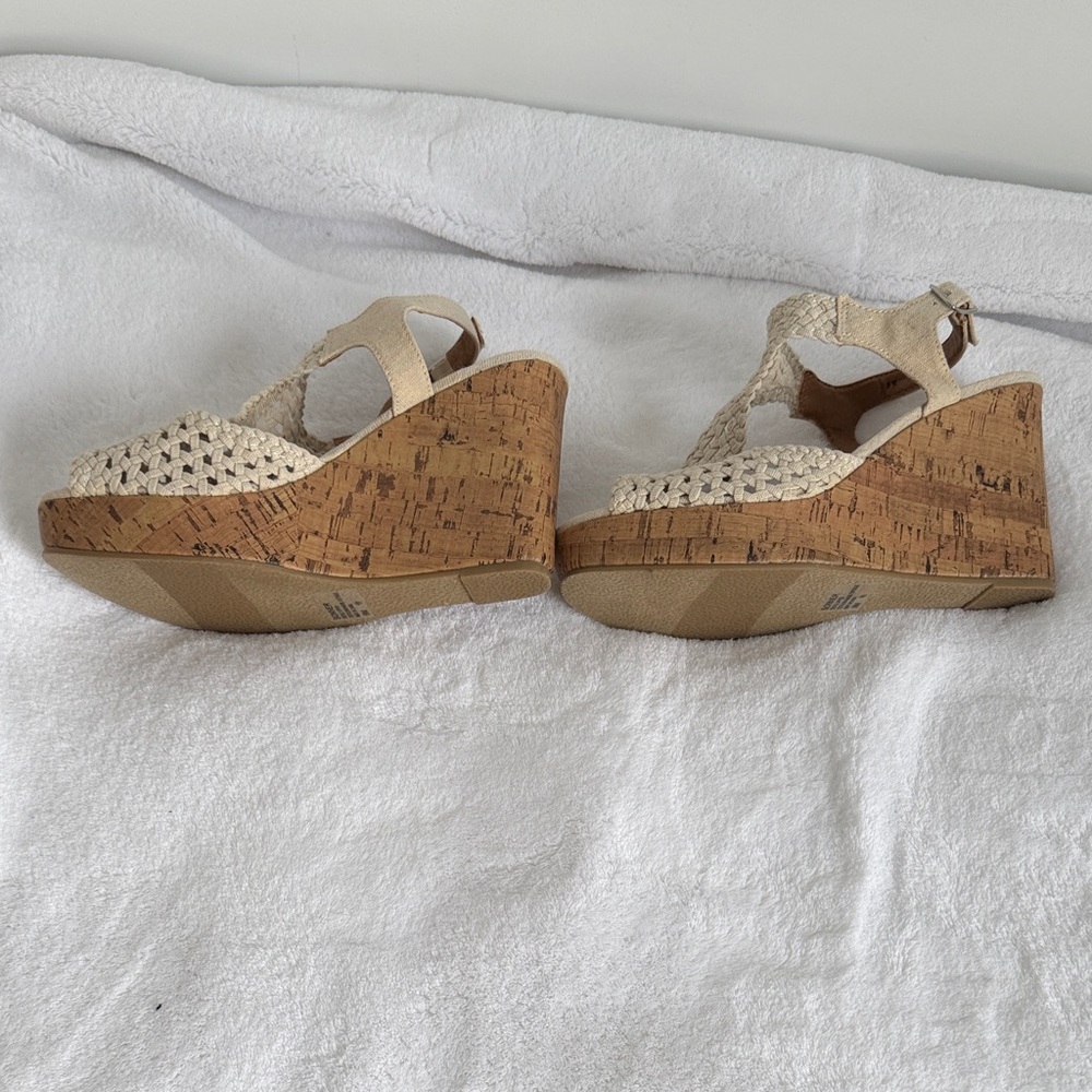 Altar’d State Sonner Natural Linen Wedge Sandals | Size 9 | NWOT - Picture 5 of 12